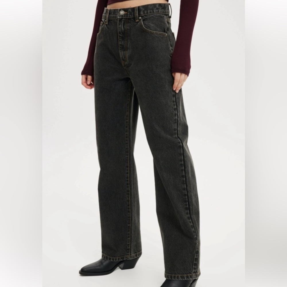 Cotton On loose straight jeans US size 6 in washed black